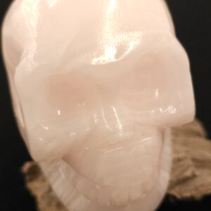 Pink Mangano Calcite Skull