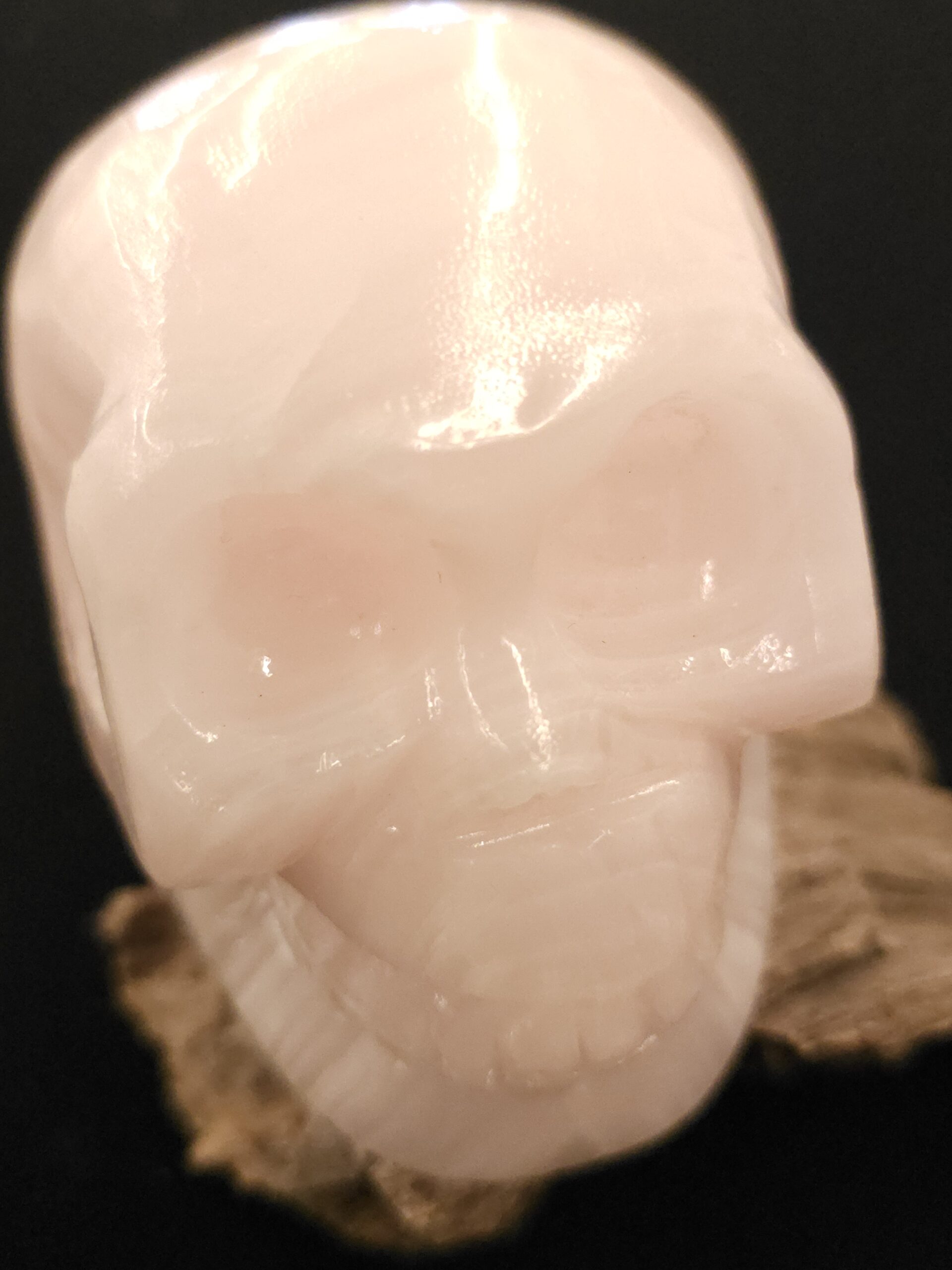 Pink Mangano Calcite Skull