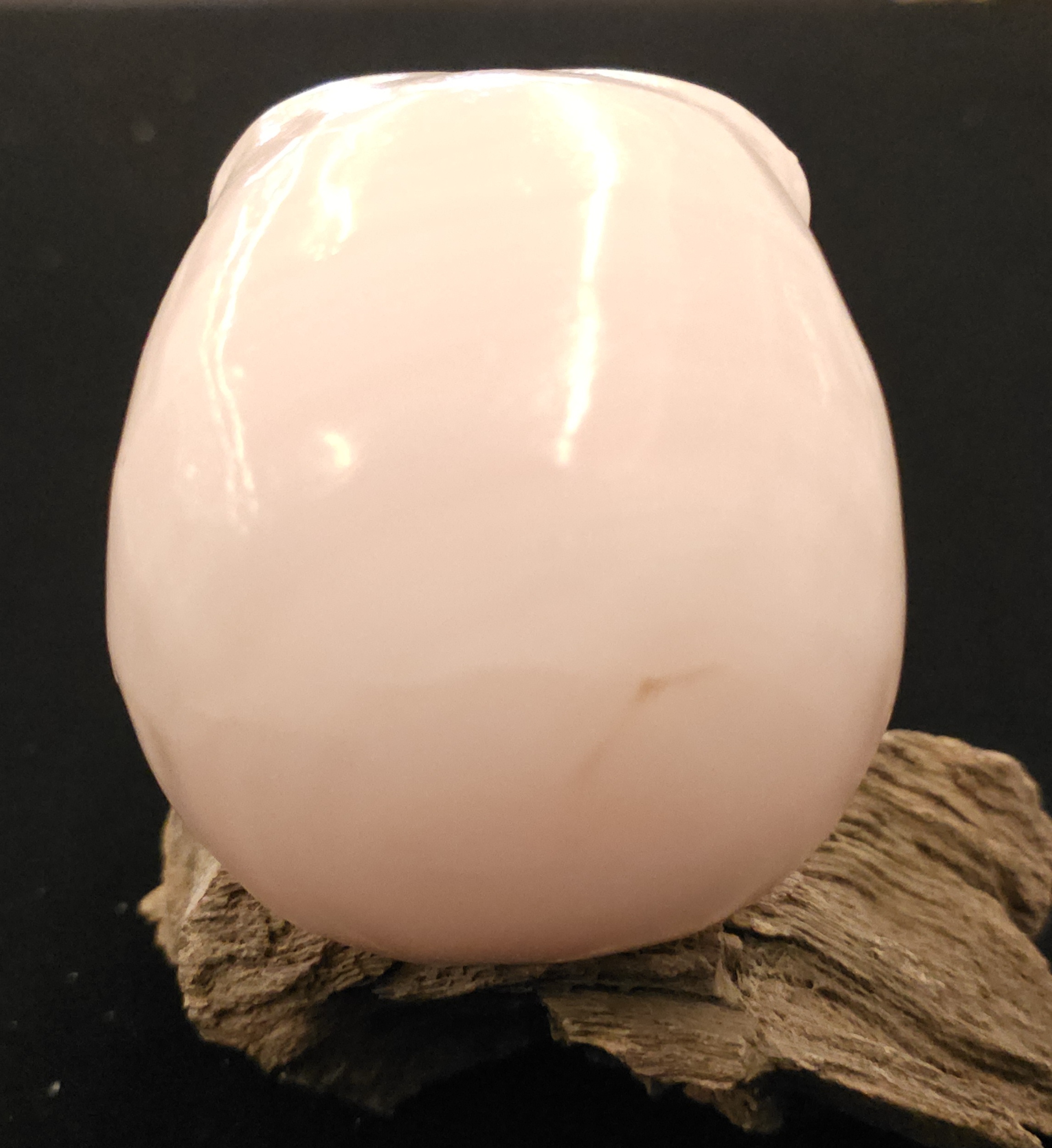 Pink Mangano Calcite Skull - Image 4