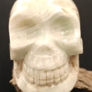 Pistachio Calcite Skull