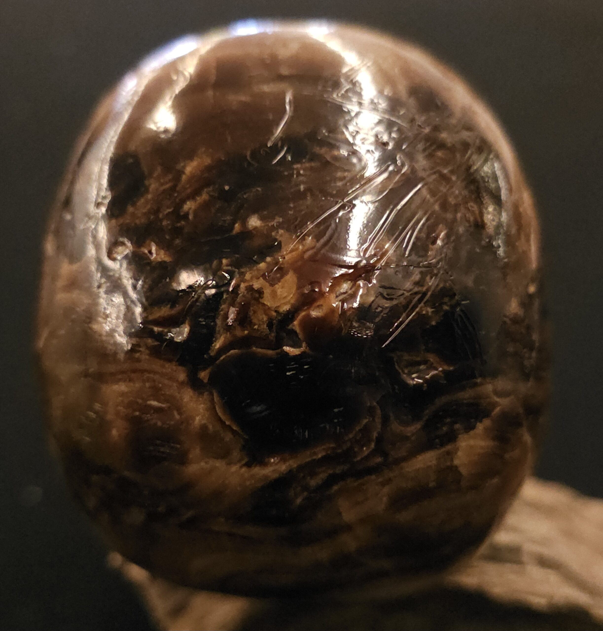 Chocolate Calcite Skull - Image 3