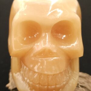 Orange Calcite Skull